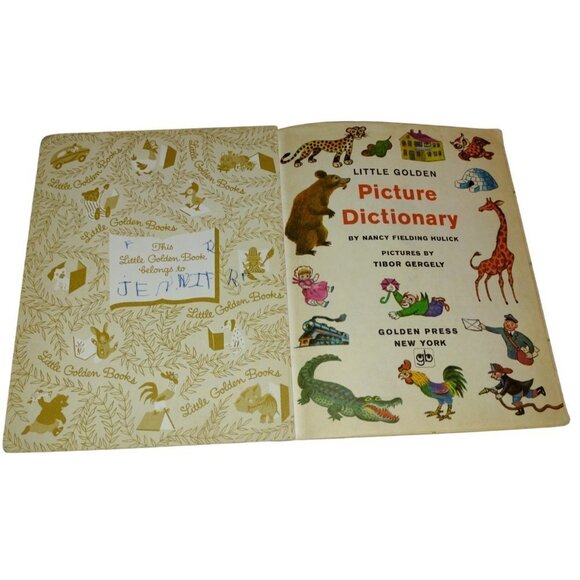 Vintage Little Golden Picture Dictionary Nancy Fielding Hulick 1971 - Picture 3 of 8